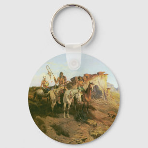 Vintage indianer, prärieprofeter, Seltzer Nyckelring