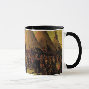 Vintage indianer, rådet i Sioux Krig av Catlin Mugg