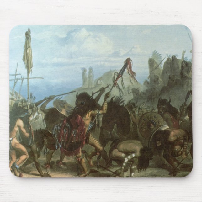 Vintage Indians, Bison Dance av Karl Bodmer Musmatta (Framsidan)