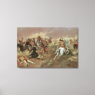 Vintage Indians, For Supremacy av CM Russell Canvastryck