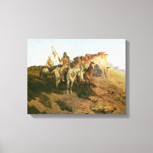 Vintage Indians, Prowlers of the Prairie, Seltzer Canvastryck (Framsida)
