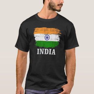 Vintage Indien-Flagga för Indien T Shirt