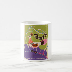 Vintage Indien Resa affisch Kaffemugg