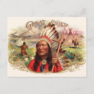 Vintage Indiens Underbara chefskorgen Vykort
