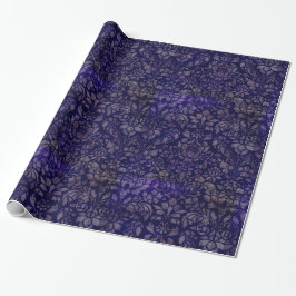 Vintage Indigo Blue Damask Presentpapper