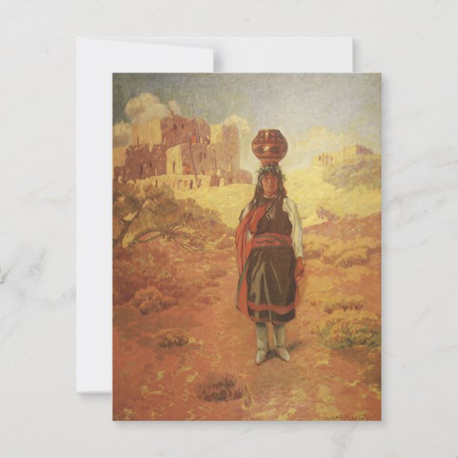 Vintage indisk vattenbärare av EW Rollins (Framsida)