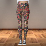 Vintage Indiska Blommigten Matta med fåglar och dj Leggings<br><div class="desc">Vintage Indiska Blommigten Matta med fåglar och djur</div>