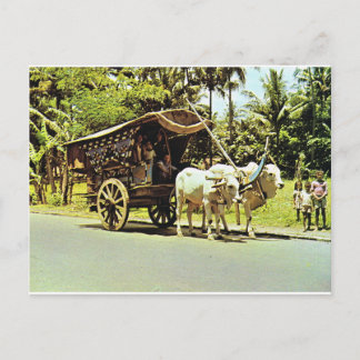 Vintage Indonesien, Gerobag, centrala Java Vykort
