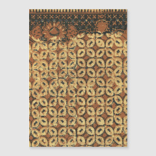 Vintage indonesisk batik Kawung-mönster rustik