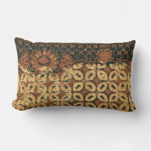 Vintage indonesisk Batik Kawung-mönster Rustik Lumbarkudde