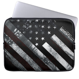 Vintage Industrial American Flagga Laptop Fodral