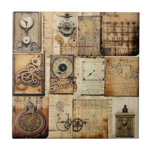 Vintage Industrial Grunge Tile Kakelplatta
