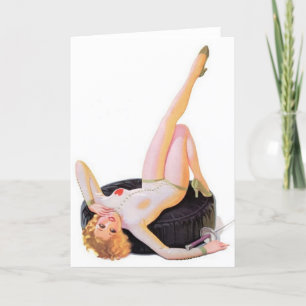 Vintage-inför-makron-kort för anteckning av typen  kort