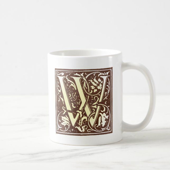Vintage initial W Kaffemugg (Höger)