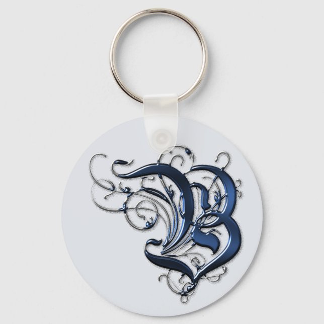 VINTAGE INITIALER B NYCKELRING (Framsida)