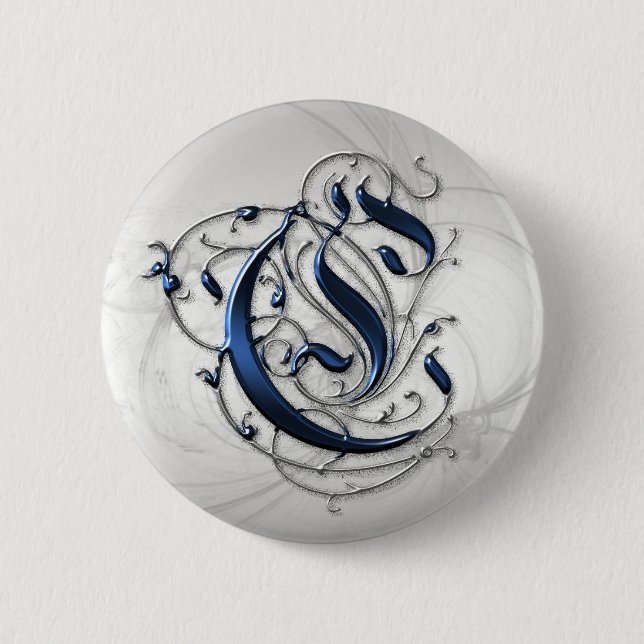 Vintage initialt C Knapp (Framsida)