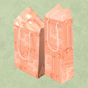 Vintage-inmatad Snöre Peach Ro Antique Damask