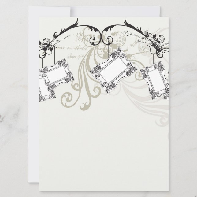 Vintage inramar inbjudan (Framsida)