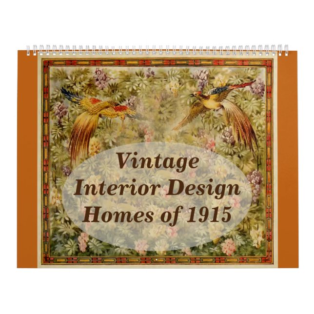 Vintage Inredingsdesign Homes 1915 Kalender (Omslag)