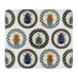 Vintage Insekter Colorful Beetles Science