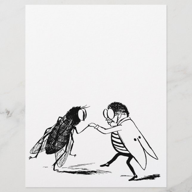 Vintage Insekter Dancing; Blåflaska Fly (Framsida)