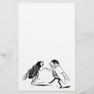 Vintage Insekter Dancing; Blåflaska Fly Brevpapper