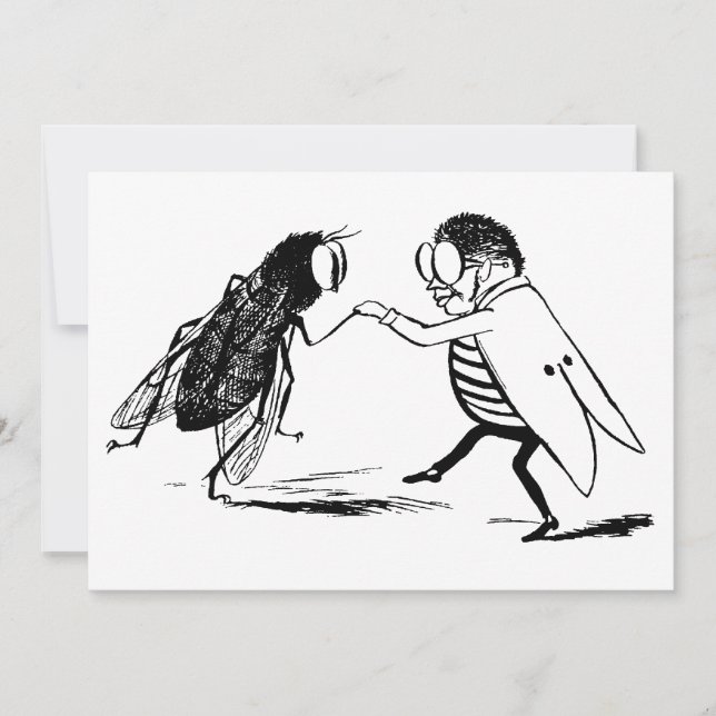 Vintage insekter dansar; Flaskafluga (Framsida)