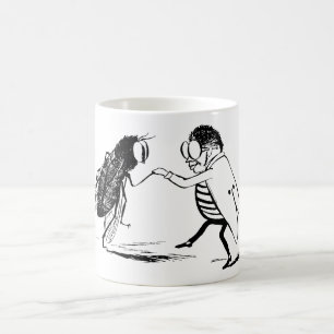 Vintage insekter dansar; Flaskafluga Kaffemugg