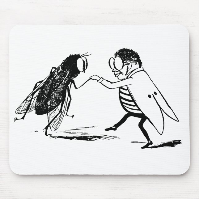 Vintage insekter dansar; Flaskafluga Musmatta (Framsidan)