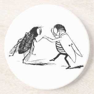 Vintage insekter dansar; Flaskafluga Underlägg Sandsten