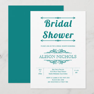 Vintage inslag typografi möhippa inbjudningar