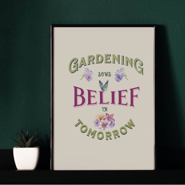 Vintage Inspirational Garden Quote Poster (Skapare uppladdad)