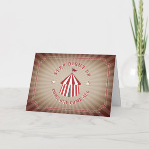 Vintage Inspired Circus Birthday Inbjudan
