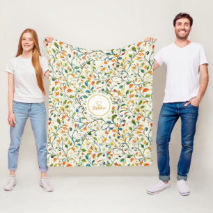Vintage-Inspired Colorful Paisley Löv Mönster (2) Fleecefilt