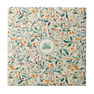 Vintage-Inspired Colorful Paisley Löv Mönster (3) Kakelplatta