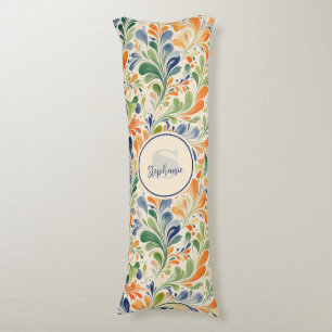 Vintage-Inspired Colorful Paisley Löv Mönster (4) Kroppskudde