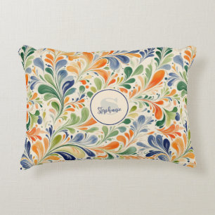 Vintage-Inspired Colorful Paisley Löv Mönster (4) Prydnadskudde