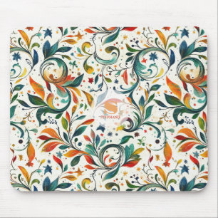 Vintage-Inspired Colorful Paisley Löv Mönster Musmatta