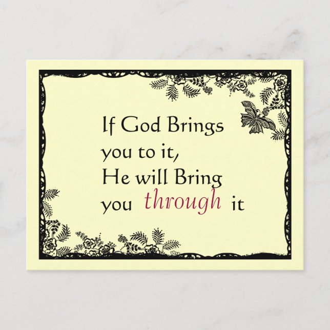 Vintage Inspired Faith Postcard Vykort (Framsida)