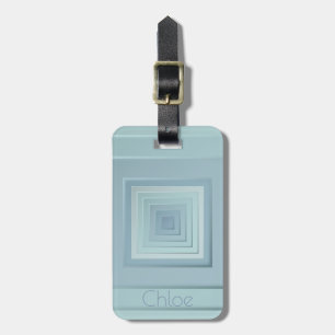 Vintage Inspired Geometric Squares Bagagebricka