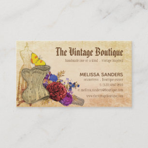 Vintage Inspired Handmade Sewing Rustic Gothic Visitkort