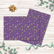 Vintage Inspired Lila Blommigt - frågepapper