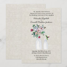 Vintage Inspired Linen och Mjölk Flaskor Bröllop