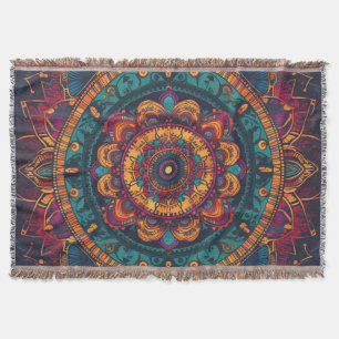 Vintage Inspired Mandala Mönster Throw Blanket Filt
