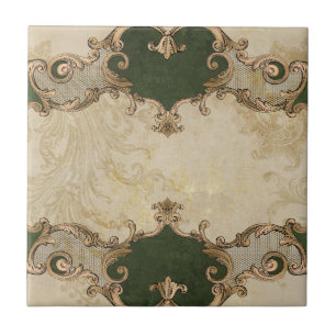 Vintage Inspired Old Fashioned Elegant Tile Kakelplatta