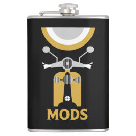 Vintage inspirerad av brittiska Mod och raketer Fickplunta