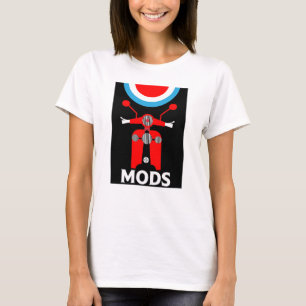 Vintage inspirerad av brittiska Mod och raketer T Shirt