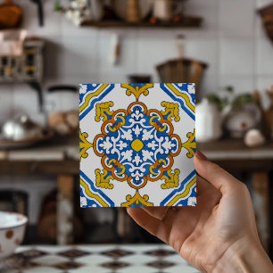 Vintage-Inspirerad Azulejo-mönster Gammal Värld Ch Kakelplatta