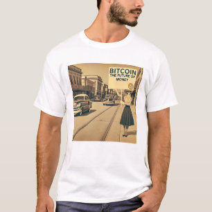 Vintage-inspirerad Bitcoin BTC-kryptering T Shirt