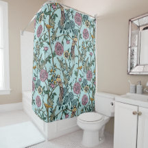 Vintage-inspirerad blå botanisk mönster 